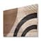 Designart - Abstract Shapes in Terracotta and Ivory Shapes III - Modern Print on Natural Pine Wood